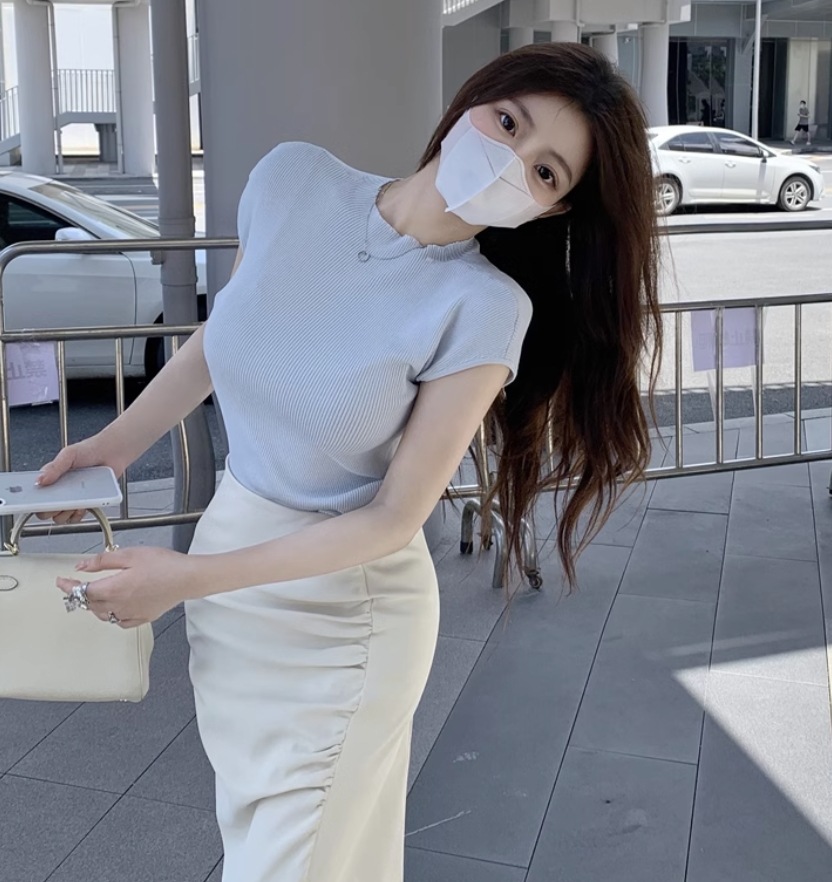 セットアップ デート モテアイテム タイトスカート Tシャツ ショート丈 無地 大人可愛い きれいめ 上品 おしゃれ かっこいい 大人可愛い ラブリー キュート ガーリー クール モード系 セクシー