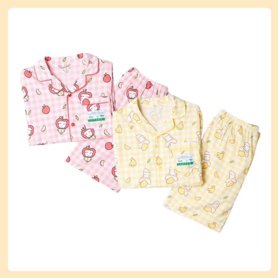 [GANADI/男女共用]長袖 パジャマ 2色 1択