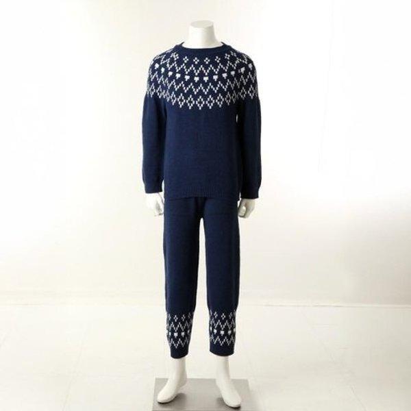 WPA556MSWPA556MPNBノルディックパターン男性用イージーウェア上下