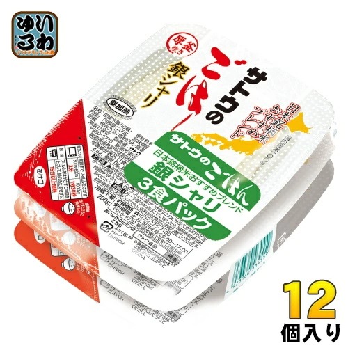 サトウ食品 サトウのごはん 銀シャリ 200gパック 3食セット×12個入