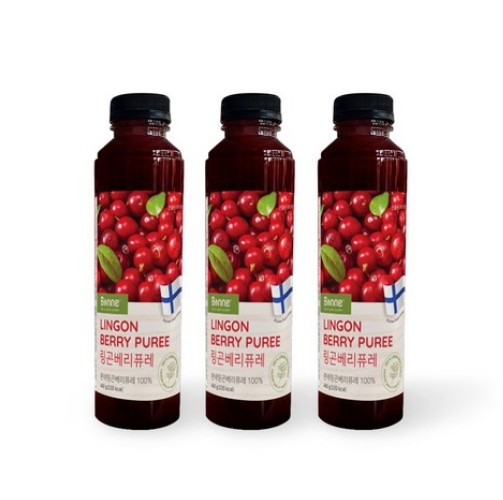 [el335] ボンネ リンゴンベリー ピューレジュース460mlx3個