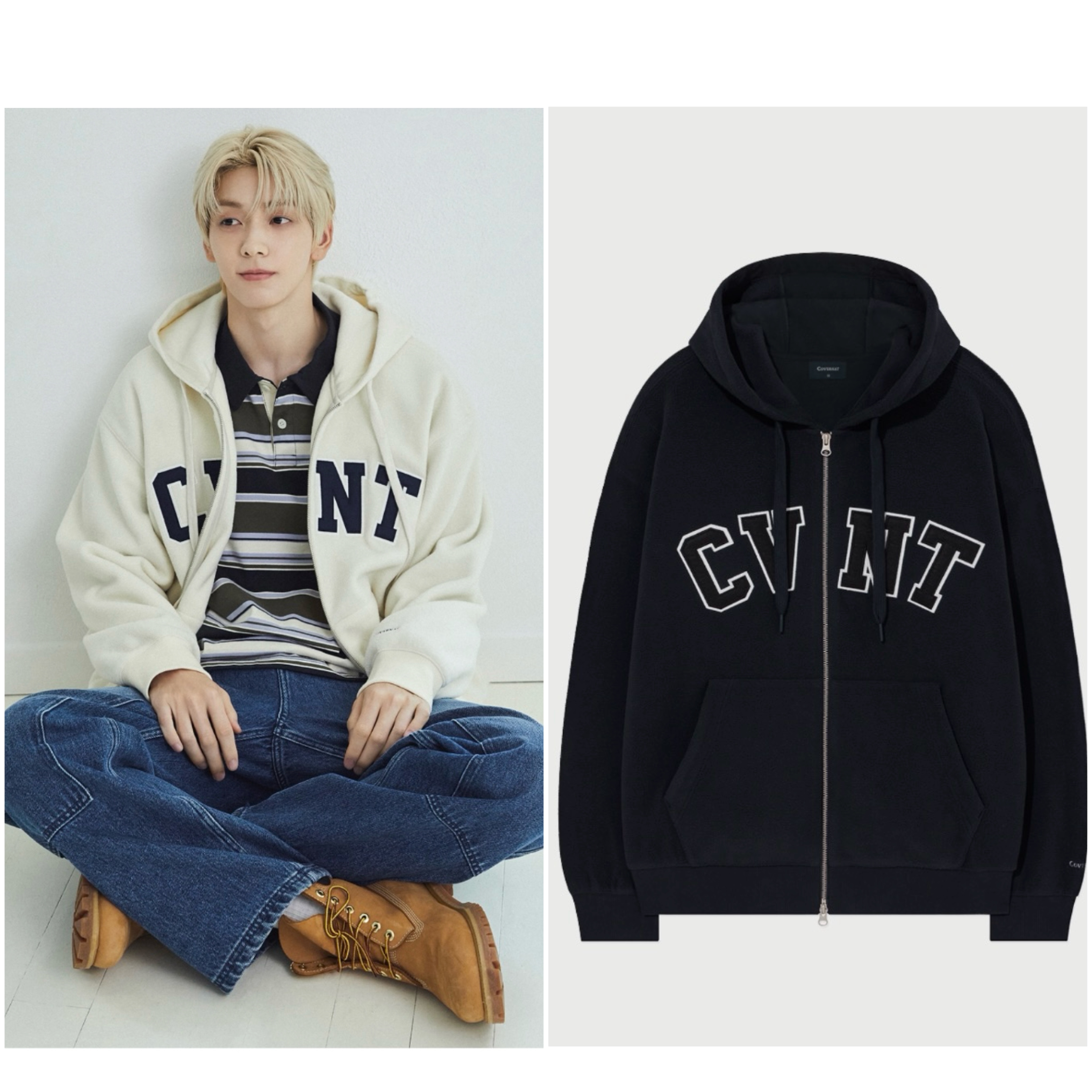 ワームオン CVNT フリース フードジップアップ