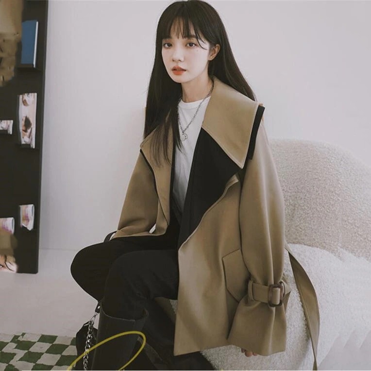 春服 トレンチコート レディース スプリングコート ショート丈 チェスター 秋 春 コート 20代