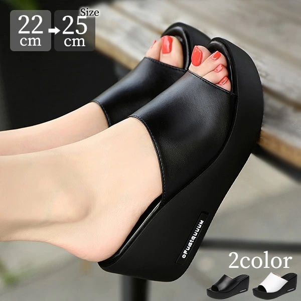 厚底サンダル 黒 白 コンフォートサンダル ウェッジソール サンダル ハイヒール 小さいサイズ ヒール7 歩きやすい 着心地よい レディース おしゃれ 厚底ウェッジ 美脚 可愛い足元 ei162z7z