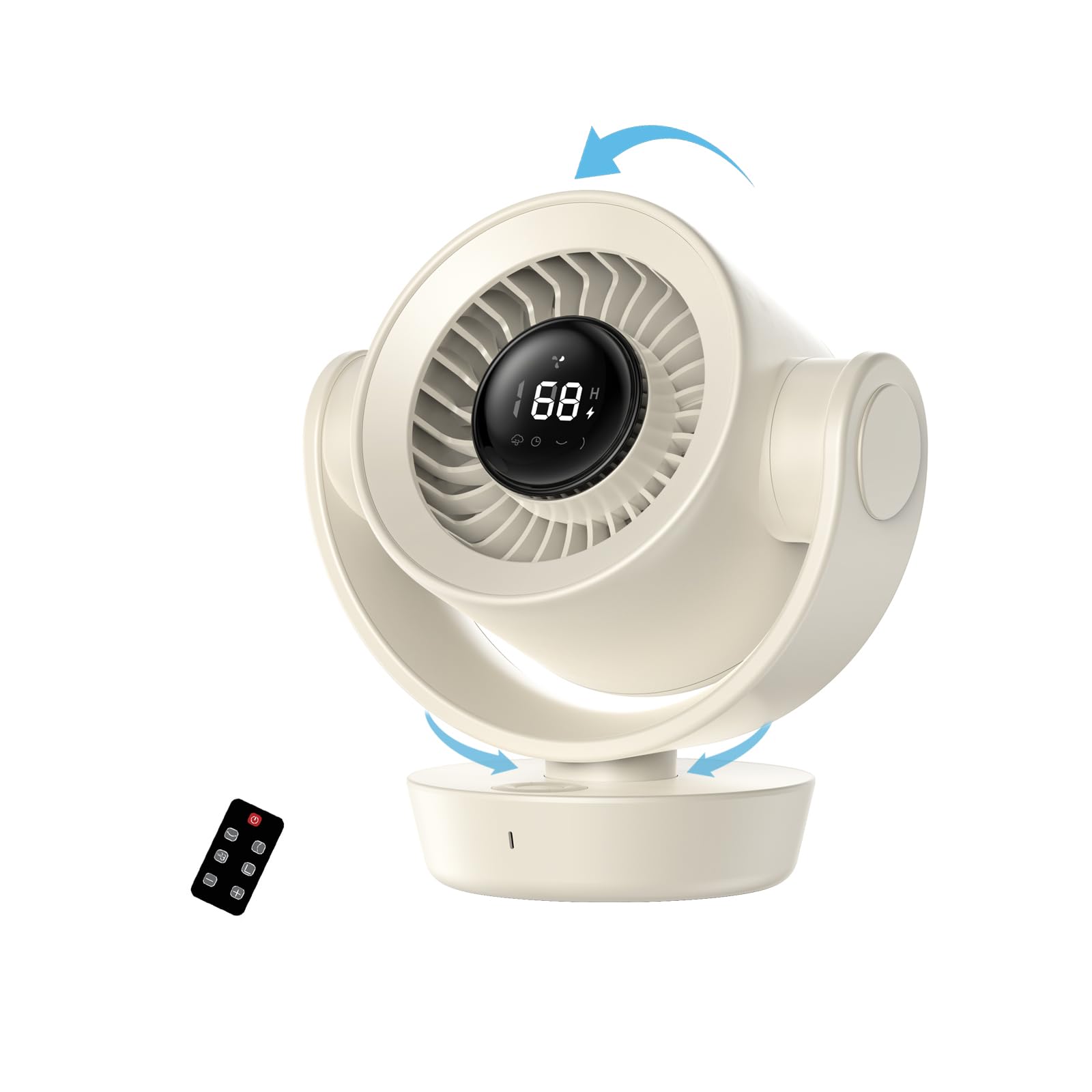 【全国送料無料】 【2025年新開発】サーキュレーター 自動首振り 静音 360度回転 dcモーター 100段階風量調節 usb充電式 卓上 扇風機 コードレス リモコン付き 換気/空気循環/部屋干し
