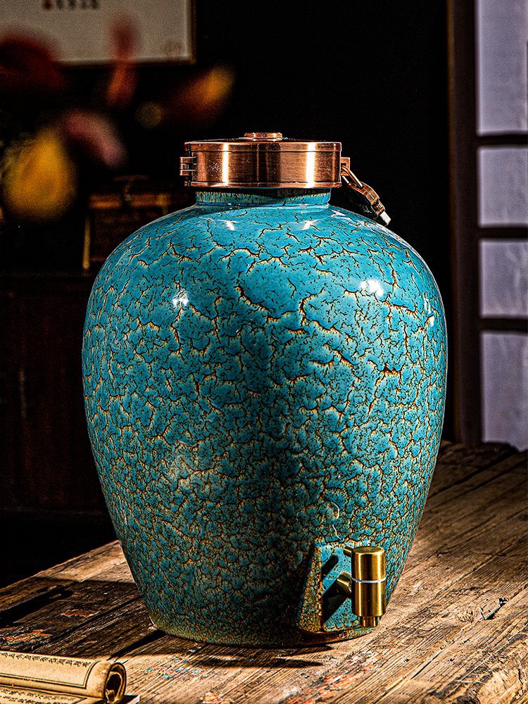 0 家庭用 50 ジン密封酒瓶 30 ジン泡付き景徳鎮瓶空ボワイン瓶