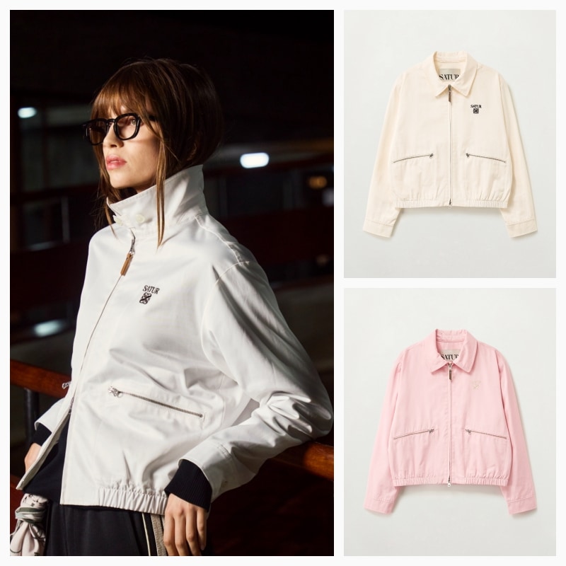 【SATUR】26SS (W) MARON COLLAR BLOUSON JACKET : 2COLORS