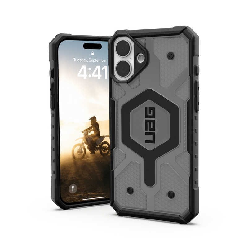 UAG　iPhone 16 Plus 耐衝撃ケース MAGSAFE対応 PATHFINDER CLEAR アッシュ　UAG-IPH24LB-MS-AS