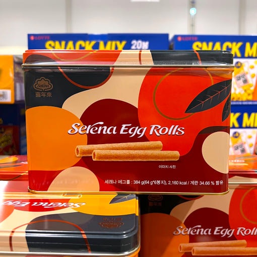 韓国コストコ セレナ エッグロール 台湾菓子 高級デザート384g（64g×6個）