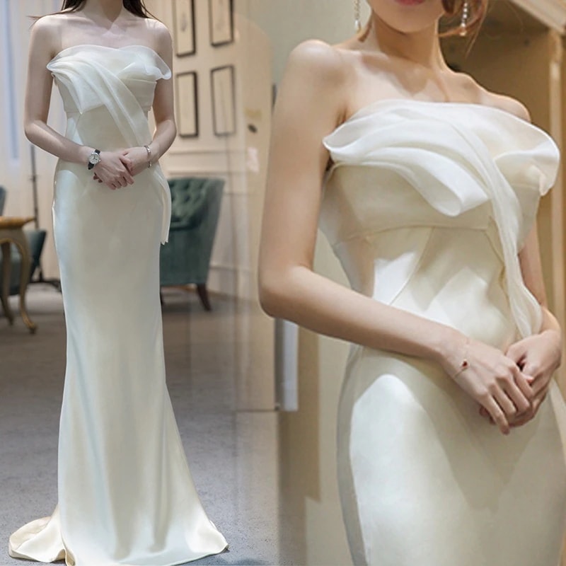 2024新作 花嫁ロングドレス 高級感 二次会ドレス結婚式ワンピース 花嫁 パーティードレス 結婚式 ドレス パーティードレス パーティードレス 結婚式 お呼ばれ ロングドレスウェディングドレス 白パ