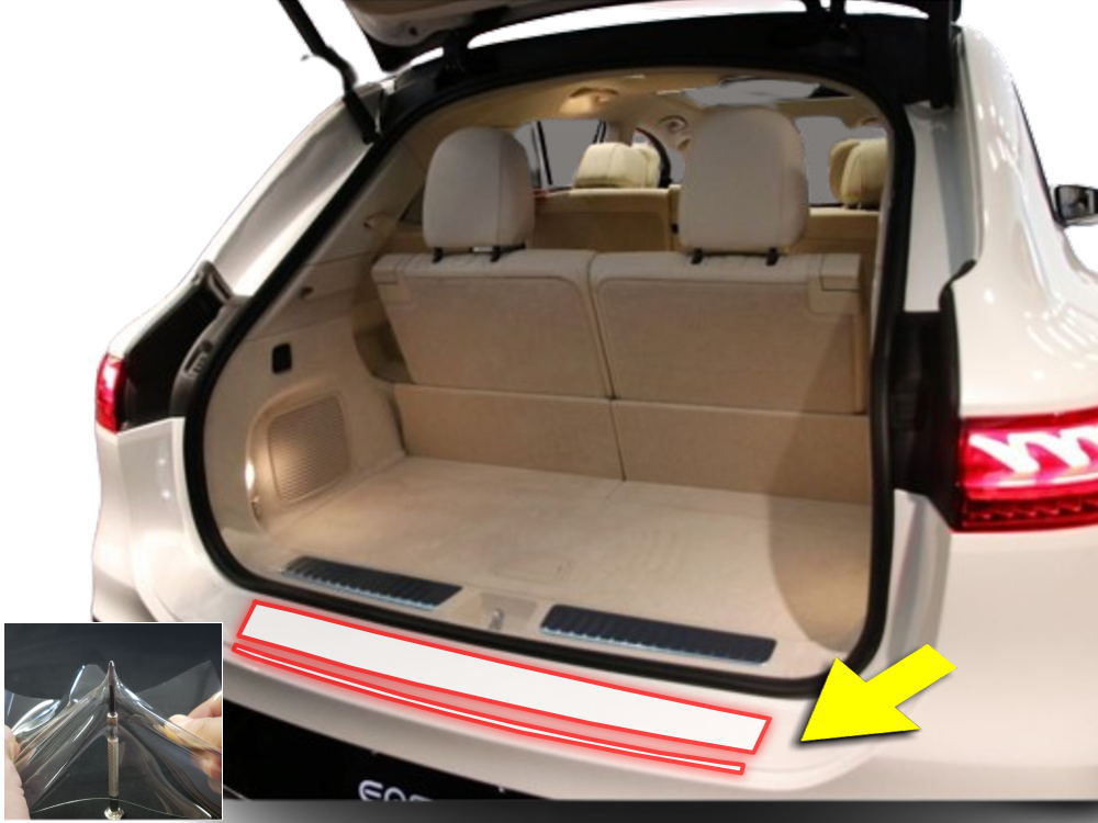 リアステップガード (ベンツ EQSクラス SUV X296) 車種専用 カット済み 傷防止フィルム プロテクションフィルム 車種専用カット済み リアステップ 保護フィルム キズ防止 保護 クリア 透 6,846円