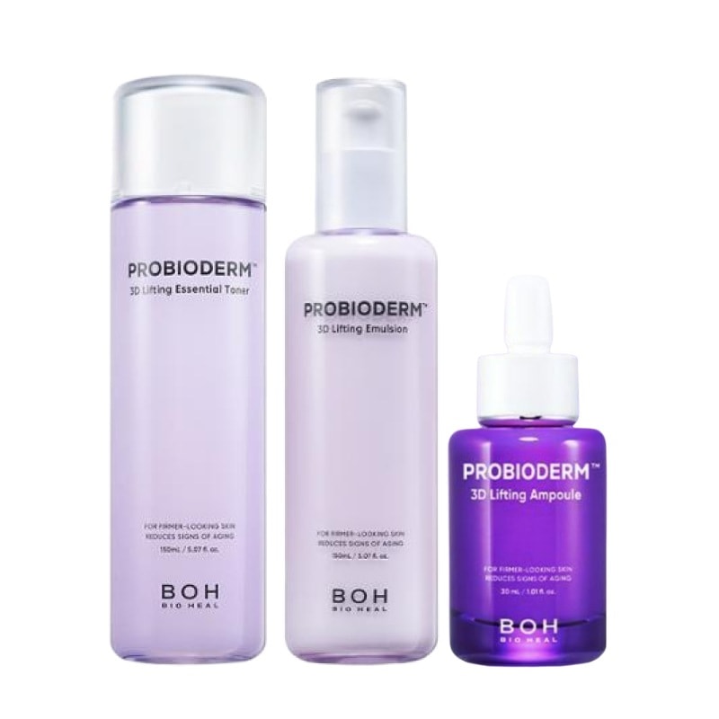 Boh プロバイオダム 3d リフティング 3点 セット(トナー 150ml+ローション150ml+アンプル30ml) / オリーブヤング 人気 乾燥肌 保湿 毛穴弾力ケア 化粧水 乳液 セット