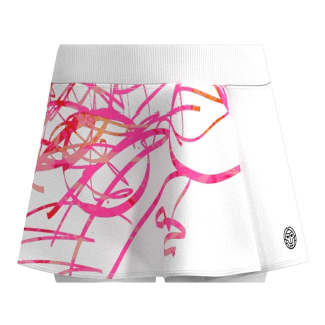 海外サイズ BIDI BADU(ビディバドゥ) 2023 FA レディース DECORATION プリント ウェービー ゲームスコート PADEL W2390001-WH ホ