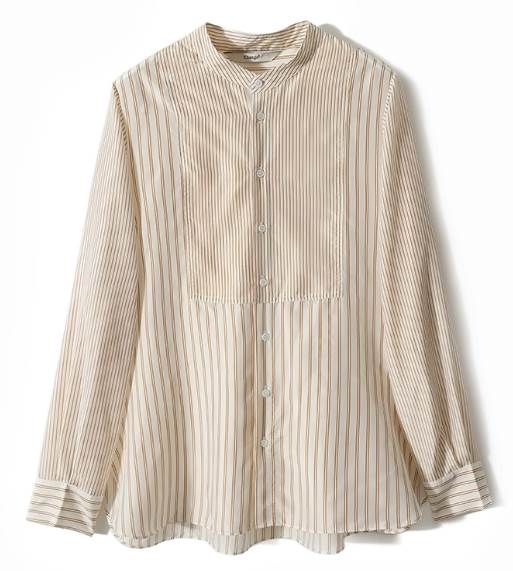 トップス シャツ 袖あり 長袖 切り替えデザイン 大人可愛い シンプル カジュアル 大人 上品 おしゃれ お洒落 大人女子 こなれ感 メンズライク ボーイッシュ ラブリー キュート ガーリー クール