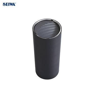 他サイト： セイワ 楽らくマグネットボトルダストCB カーボン調 ゴミ箱 車内 収納 ボトル形 スイング開閉式 マグネット磁石でピタっと閉まる WA96の商品画像