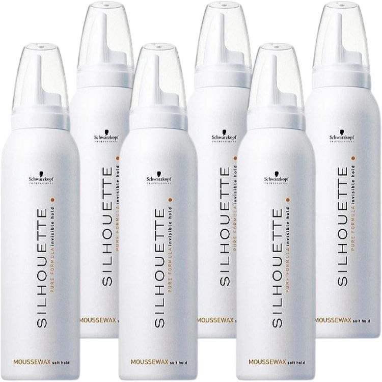 6個セット シュワルツコフ シルエット ムースワックス 135g スタイリング剤 ムース ワックス 毛束感 毛髪補修 ウェーブヘア 軟毛 猫っ毛 薄毛 ヘアセット 保湿効果