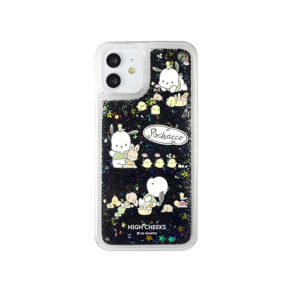 Pochacco Black Glitter Caスマホケース iPhone ca GALAY ca