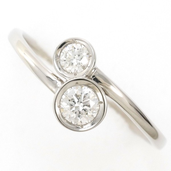 PT900 プラチナ リング 20号 ダイヤ 0.30 SI2 0.14 鑑定書 ジュエリー 中古