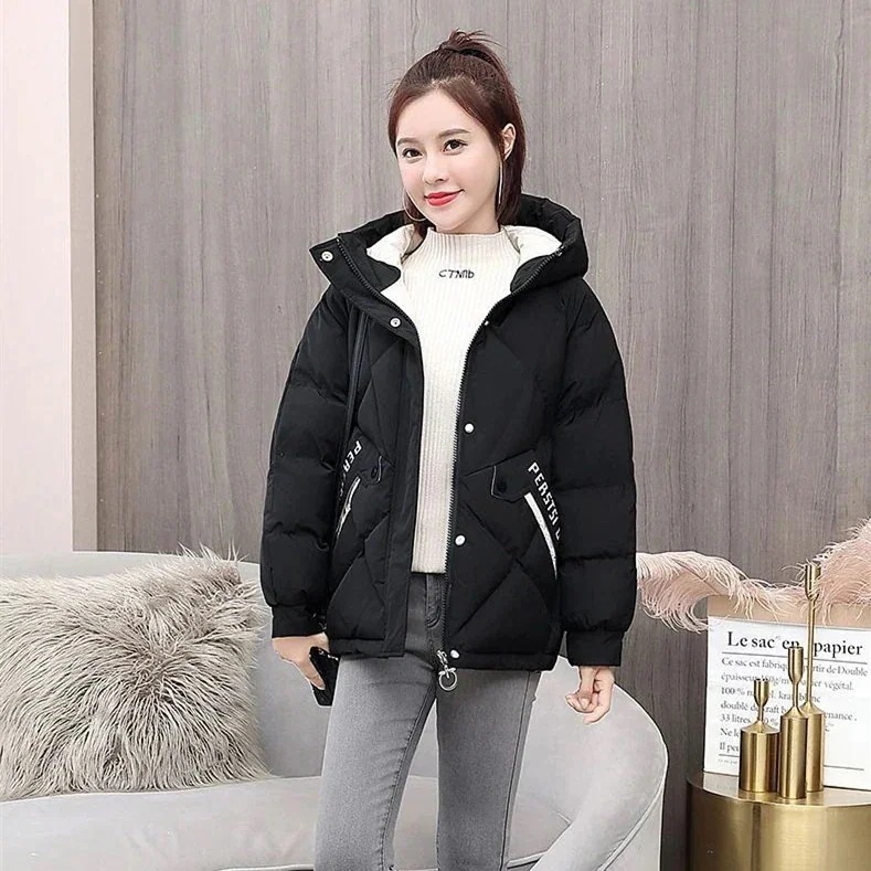 韓国風！レディース 中綿コート アウターロングダウンコート 大きいサイズ厚手シンプル 暖かいゆったりあったか 通勤通学