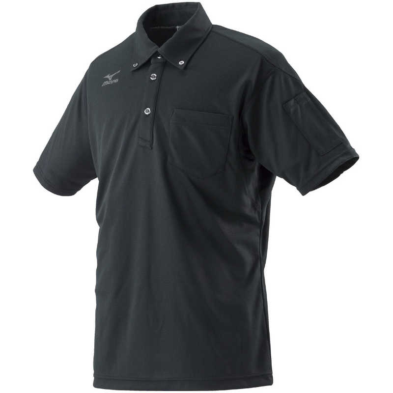 ミズノ　ワークボタンダウンポロシャツ半袖［ユニセックス］ 3XL-8 09：ブラック　C2JA818009