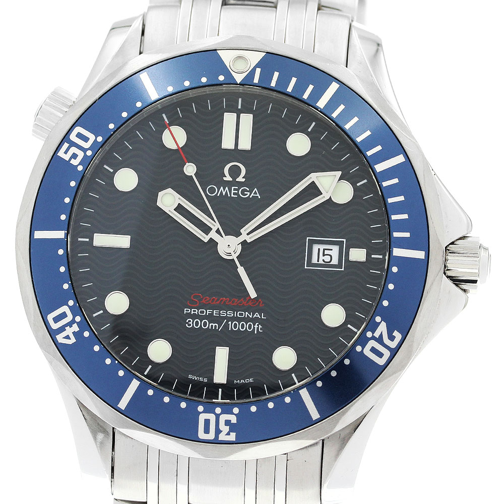 オメガ OMEGA 2221.80 シーマスター300 プロフェッショナル デイト クォーツ メンズ 美品 保証書付き_901185【中古】