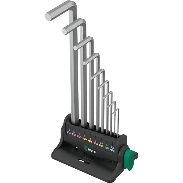 WERA ヴェラ ボールヘックスプラス L型 キーレンチ 9本組セット スタンド付き 022102 工具 ツール DIY 作業工具 道具 レンチ