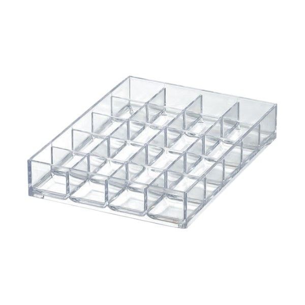（まとめ）アクセサリー 文具 収納 ライフモデュール システムトレーA6（20分割）Cr クリア LM-T10 40個セット