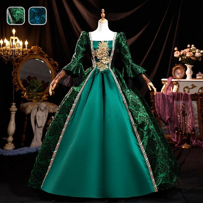 人気新作貴族 ドレス 油絵風 お姫様 衣装 カラードレス ロング 宮廷 王族服 お嬢様 舞台衣装 復古 ジュリエット ヨーロッパ ステージ衣装 オペラ声楽 撮影 西洋ドレス レディース ロングドレス 14,741円