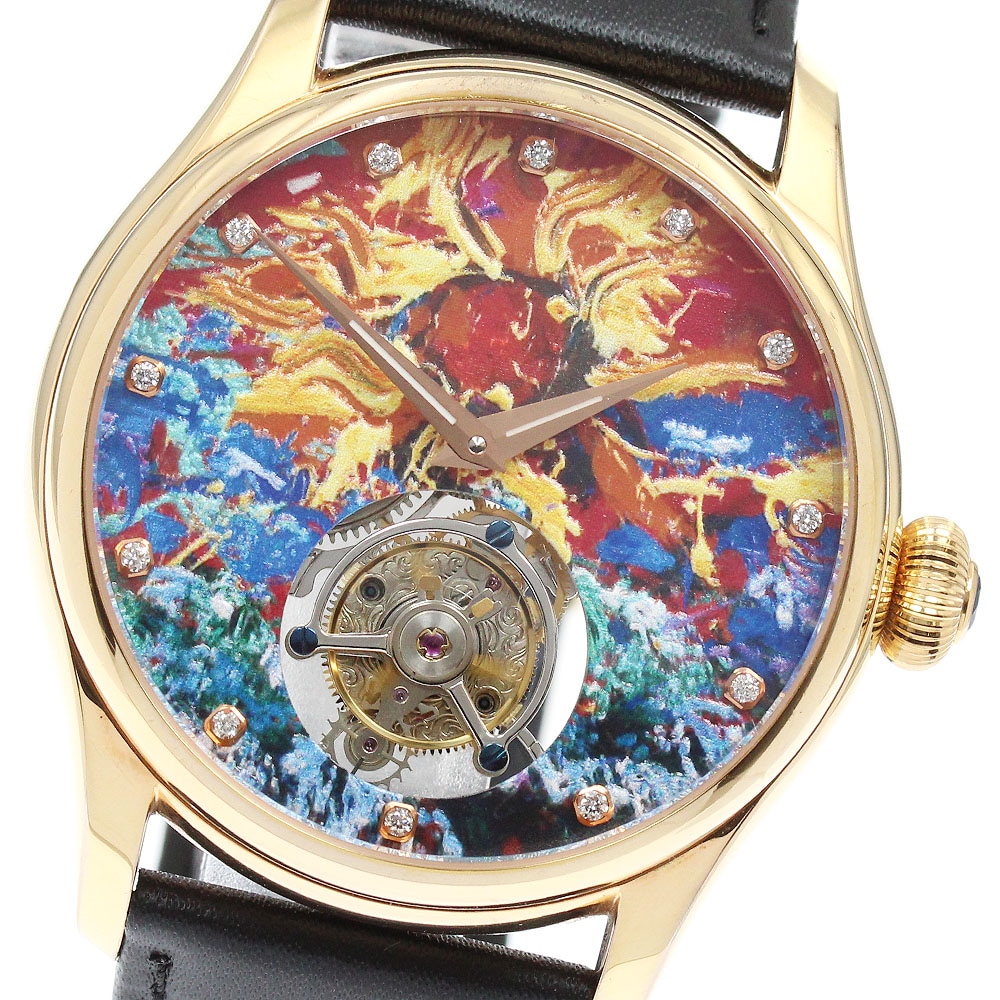 深見東州 Toshyu　Fukami 太平洋のご来光 トゥールビヨン 200本限定 12P 手巻き メンズ 箱・保証書付き_952642【中古】