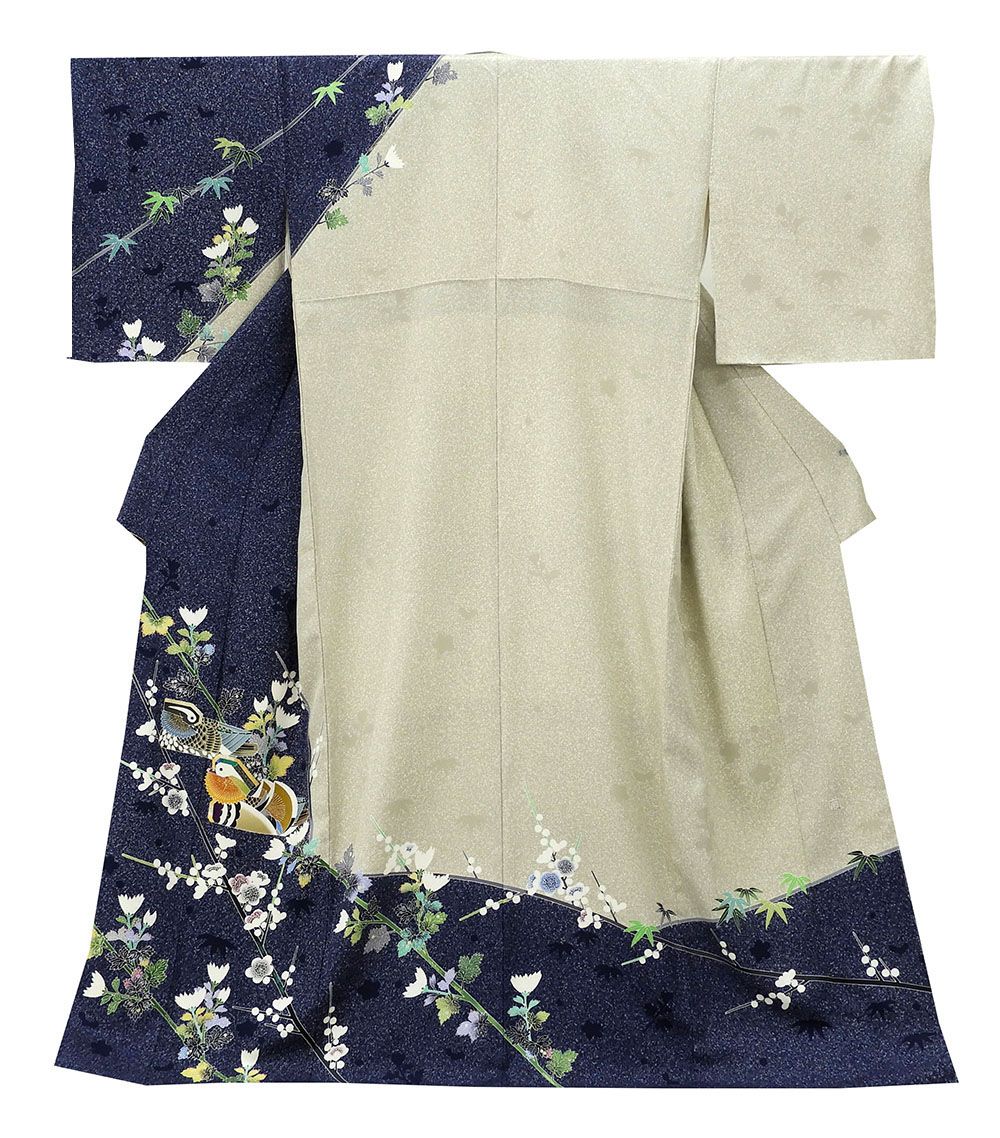 訪問着 正絹 人間国宝 羽田登喜男作 TOKIOetTOKI おしどり 訪問着 美品リサイクル 中古 着物 結婚式 入学式 卒業式 b0568 108,900円