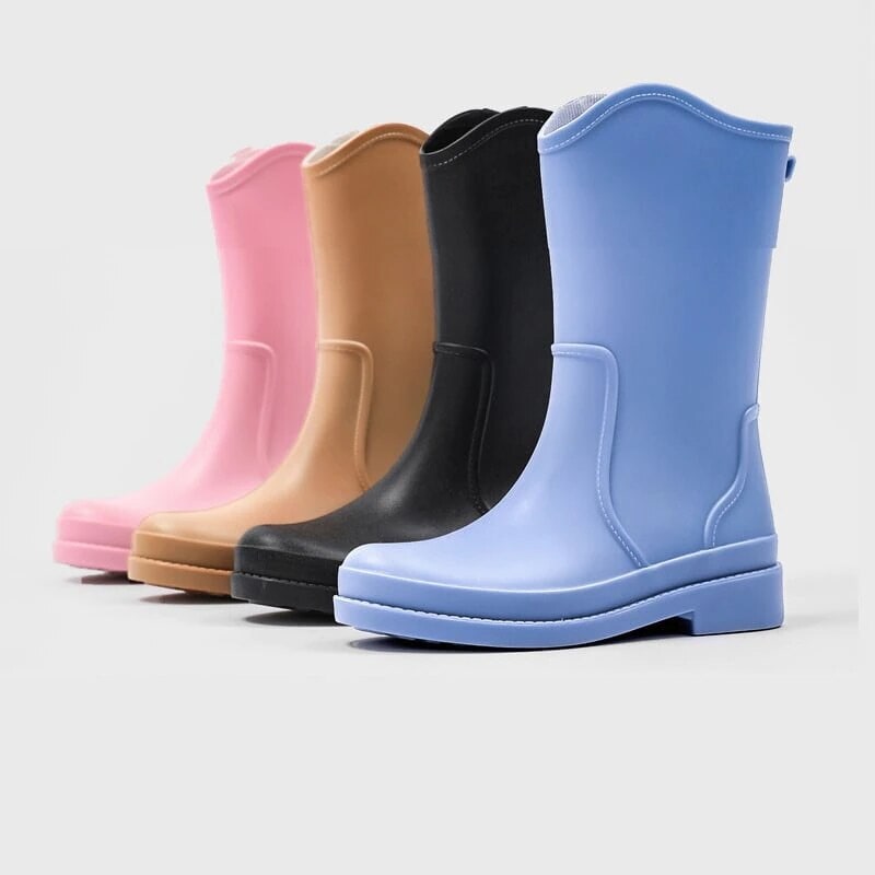 ブーツ レインブーツ 長靴 ローヒール ぺたんこ ペタンコ スクエアヒール アンクルストラップ 痛くない 歩きやすい 履きやすい 大人可愛い きれいめ シンプル カジュアル 大人 上品 lsho026