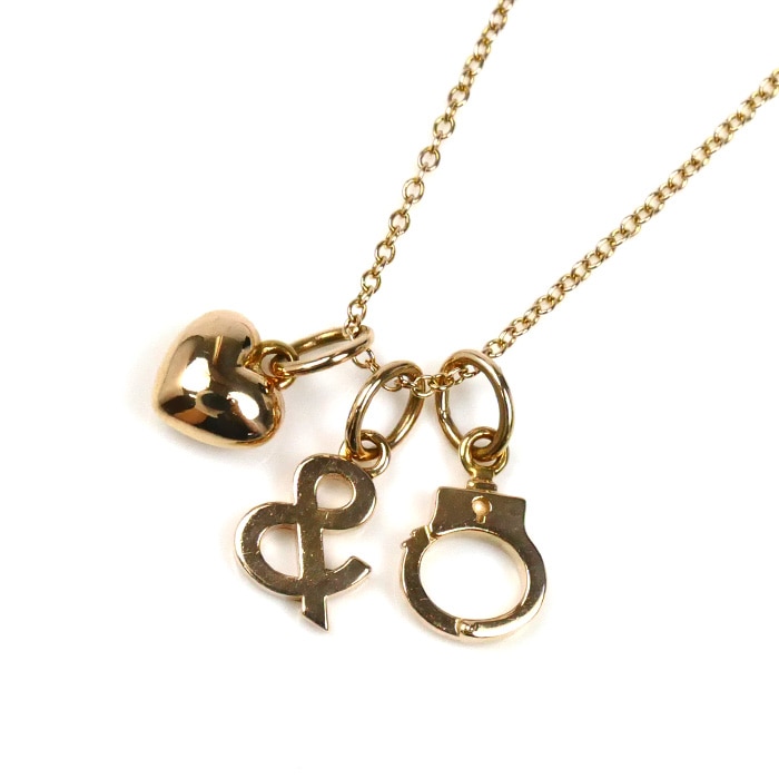 TIFFANY&Co. ティファニー K18PG ピンクゴールド ノーティ＆ナイス ネックレス 3.8g 48cm レディース 中古 美品