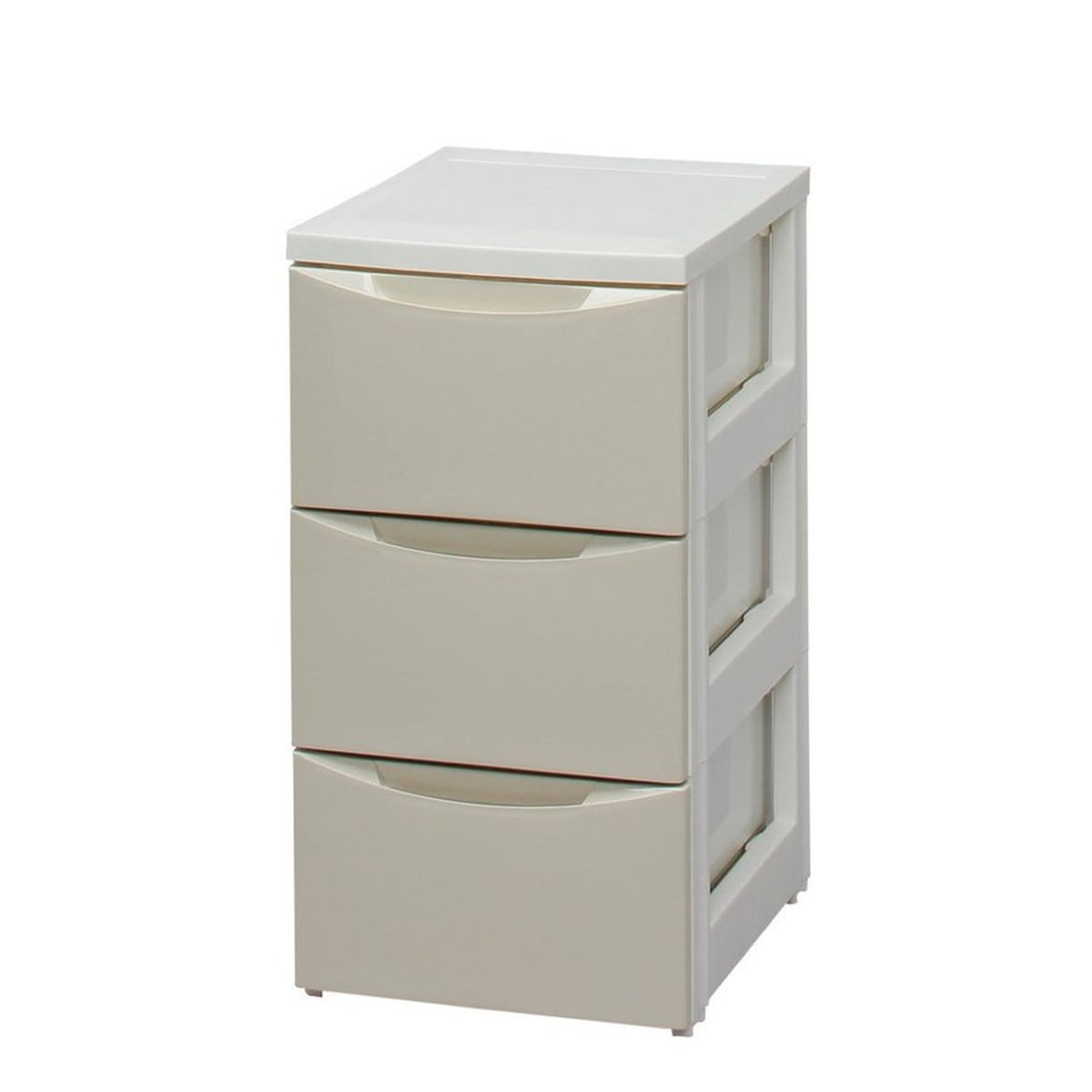 チェスト スリム 3段 幅32.4×奥行41×高さ61.5cm ホワイト/アイボリー COD-323