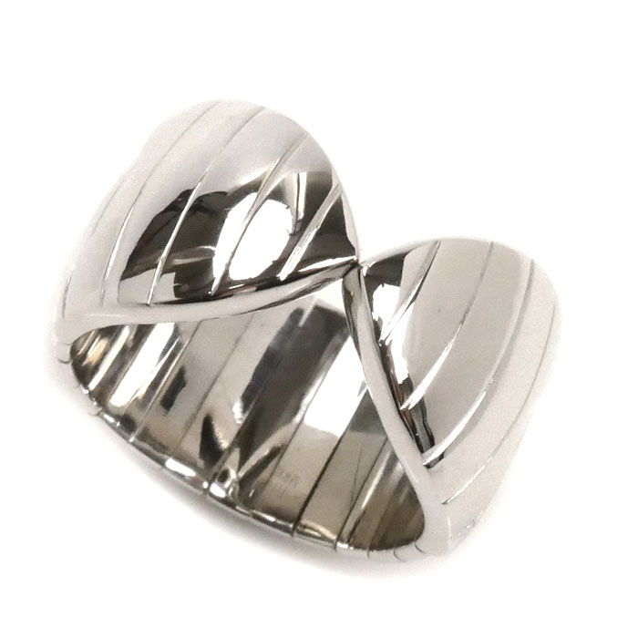 Chaumet ショーメ K18WG ホワイトゴールド プリュム リング・指輪 8号 15.4g レディース 中古 美品