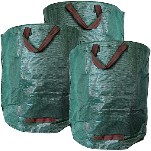 ガーデンバッグ再利用可能な ガーデンバケツ PP織りバッグ 収納袋 収穫袋 自立式 折り畳み 庭用ゴ