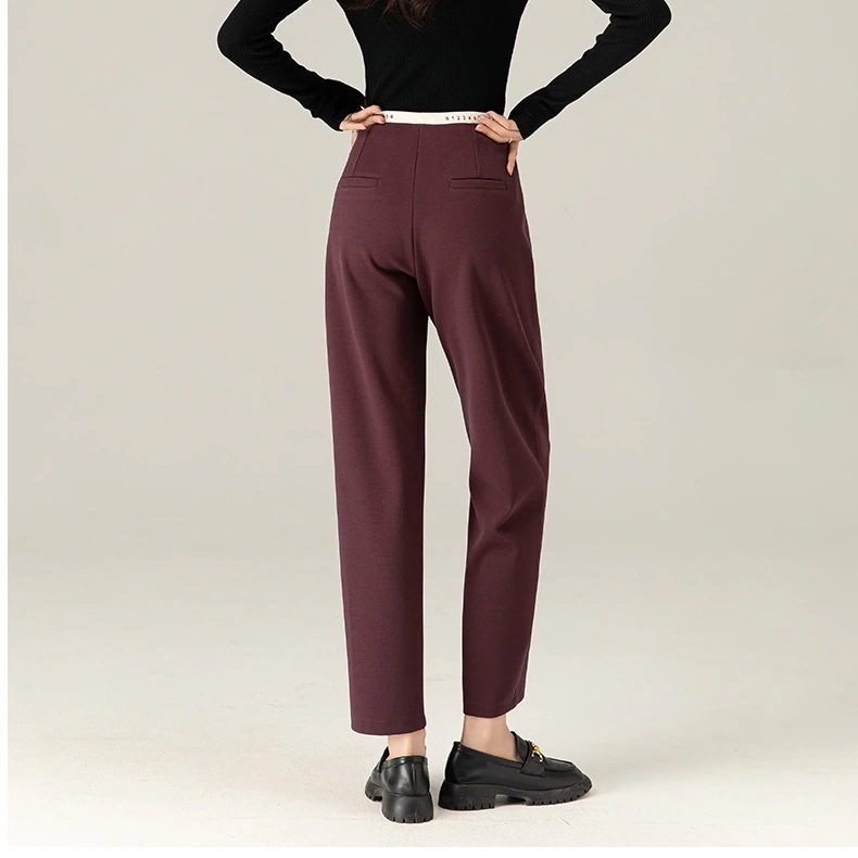大きいサイズ 天糸スーツパンツ2024新型早秋垂れ感スラックスパンツ通勤痩せハーレムパンツ テーパードパンツ