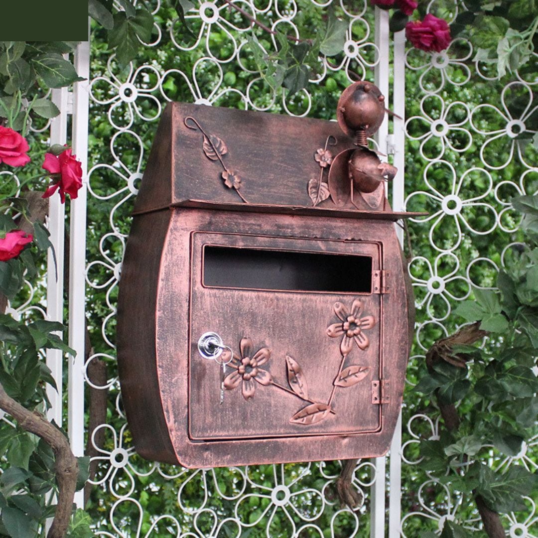 メールボックス アンティーク調 壁掛け式 かわいい おしゃれ インテリア レター ボックス 郵便受け ポスト ヴィンテージ調 レトロ調 白