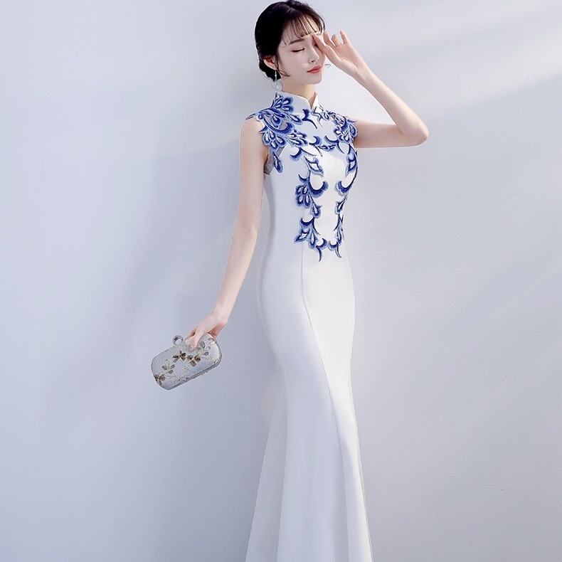 レディース ワンピース ワンピドレス ロング ロング丈 袖なし ノースリーブ マーメイド 刺繍 8,782円