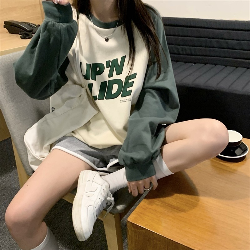 トップス Tシャツ ロングTシャツ ロンT 袖あり 長袖 Uネック かわいい 大人可愛い シンプル カジュアル 大人 上品 おしゃれ お洒落 かっこいい レトロ 大人女子 ラフ メンズライク