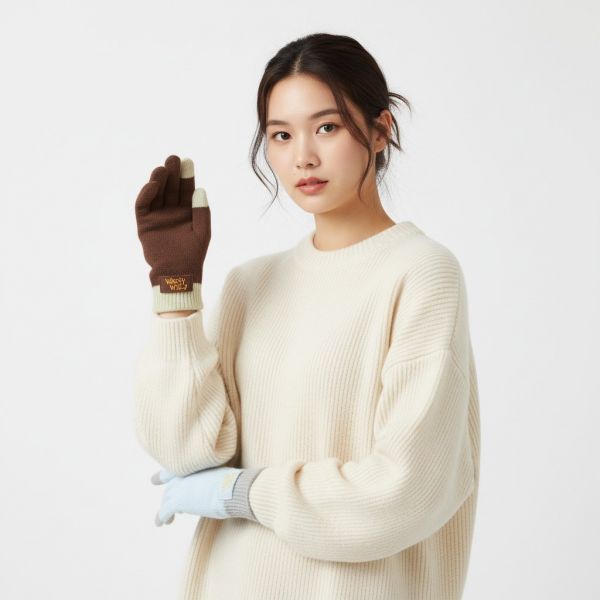 [Giselle Wears] Striped Knit Gloves (2 colors)