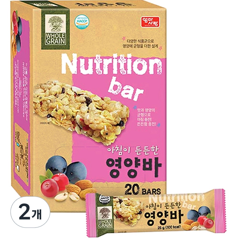 お母さん愛の朝の心強いシリアル栄養バー500g2個