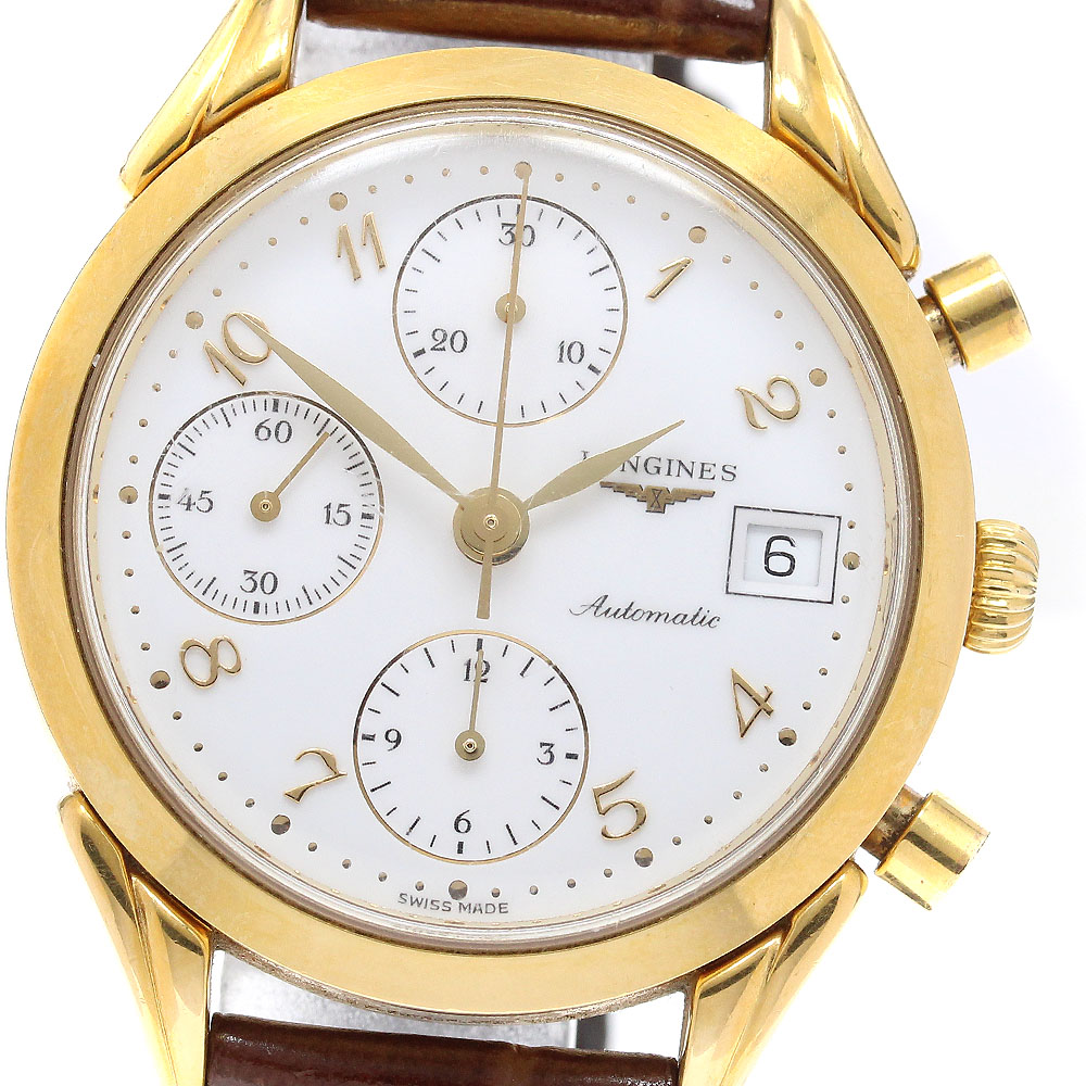 ロンジン LONGINES L4.642.2 デイト クロノグラフ 自動巻き メンズ _917648【中古】