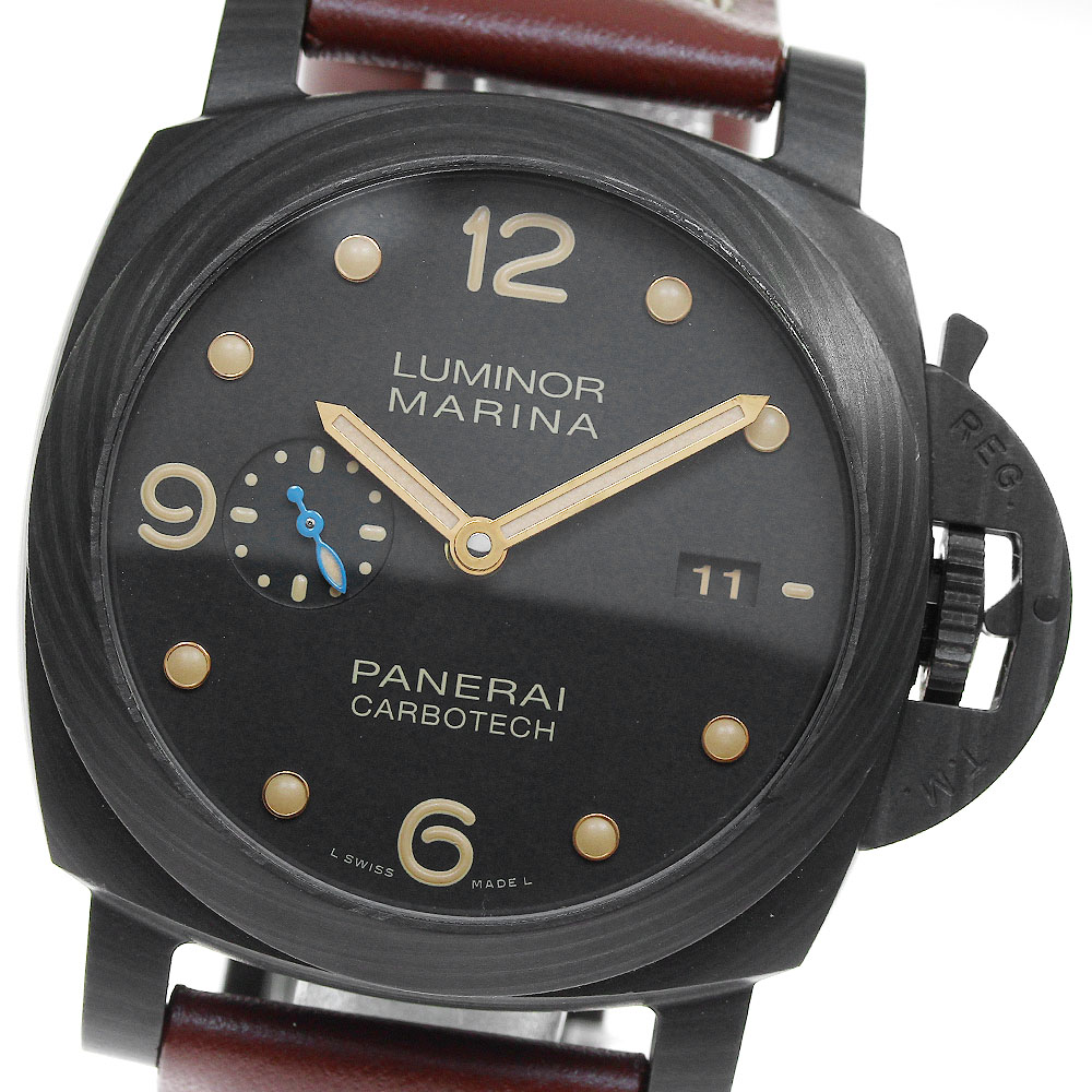 パネライ PANERAI PAM00661 ルミノールマリーナ 1950 カーボテック デイト 自動巻き メンズ 美品 _816481【中古】 406,845円