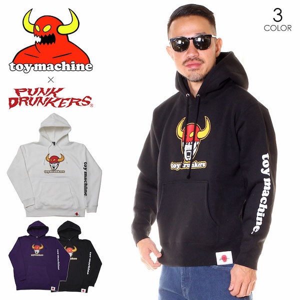 TOY MACHINE トイマシーン パーカー メンズ TOY DRUNKERS SWEAT PARKA