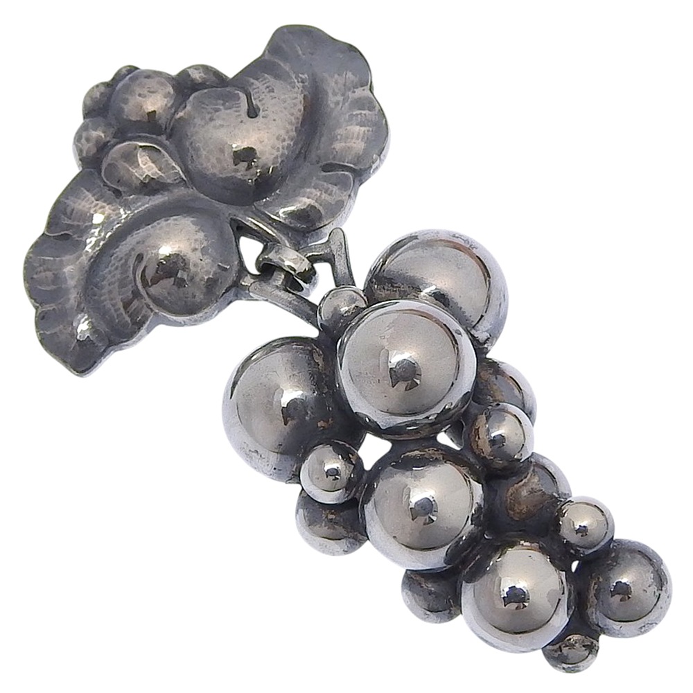 Georg Jensen ジョージジェンセン グレープ ブローチ シルバー925 約25.5g ユニセックス 中古品