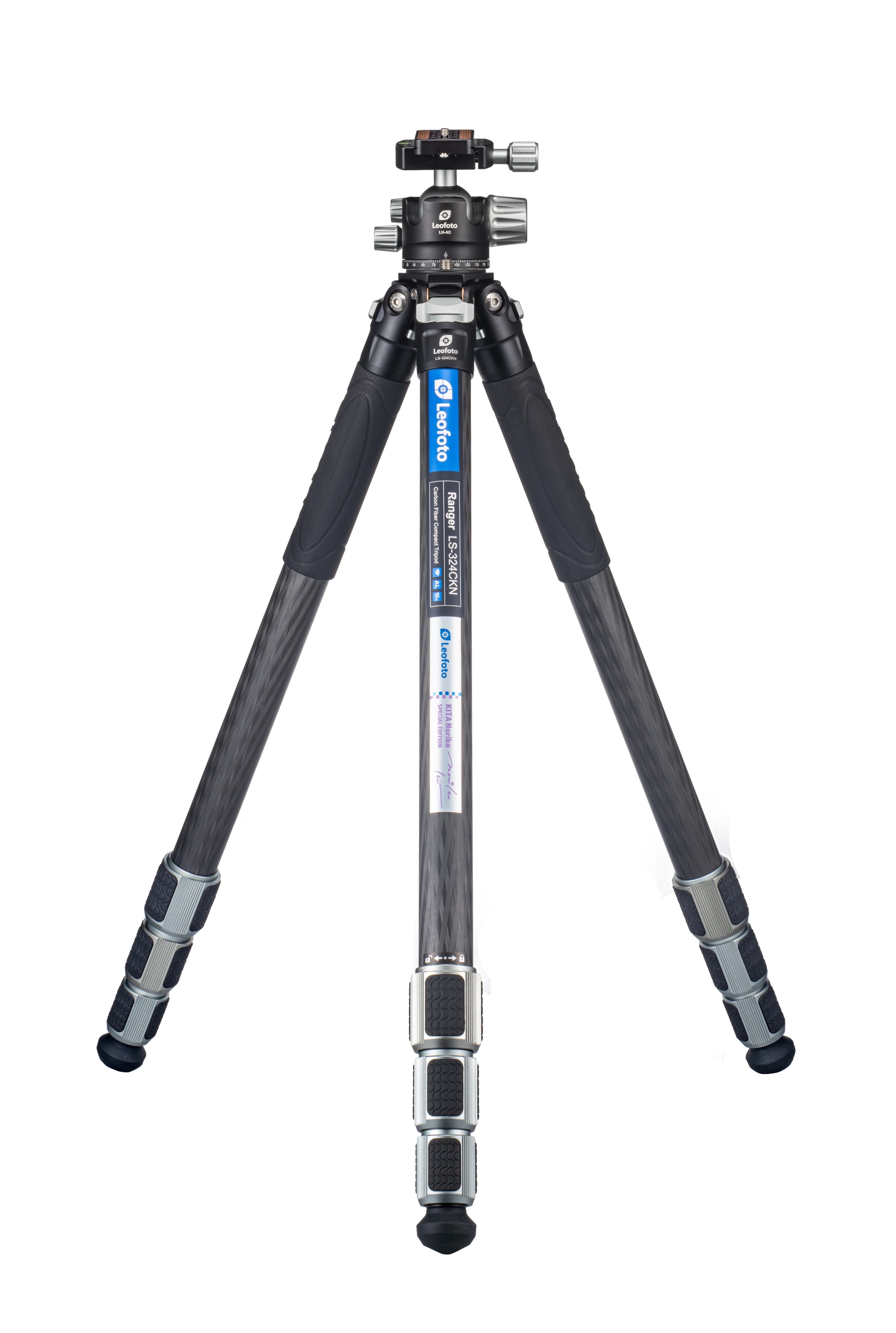 【喜多 規子氏プロデュース】LS-324CKN+LH-40キタスペシャルレンジャー三脚雲台セット開脚済 Leofoto［レンジャーシリーズ最大脚径32mm4段ボール径40mmアルカスイス互換