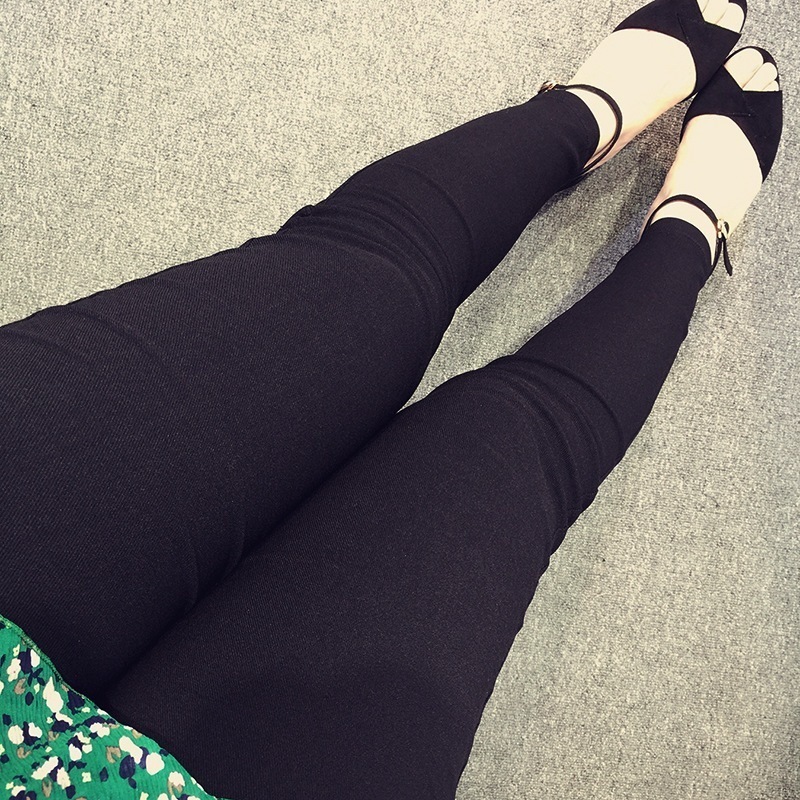 上品 5L 4L 韓国ファッション 大きいサイズ レディース 5l ズボン 秋冬 春夏 ゆったり ワイドパンツ新商品秋穴の大きいサイズの婦人服の太った人の鉛筆のズボンの弾力の修身はやせている9分ズボン