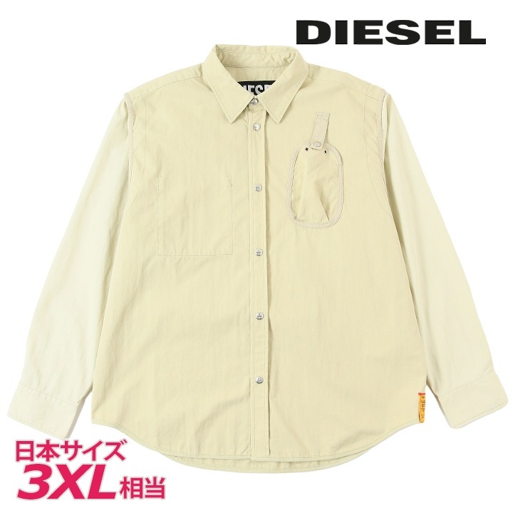 長袖シャツ メンズ S-CY ヴィンテージウォッシュ加工 袖切替 die-m-t-f8-13r