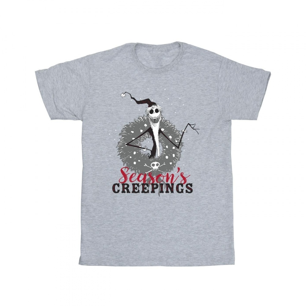 (英国より直送) Disney メンズナイトメアー・ビフォア・クリスマスシーズンズクリーピングス・リース Tシャツ