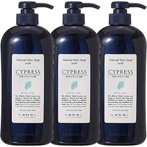 ルベル ナチュラル ヘアソープ ウィズ サイプレス CY 720ml 本体 3個セット